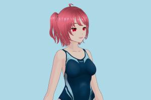 Rin Sekien vrm, vrm models, vrchat, booth, female, woman, hentai, characters, animated, rigged